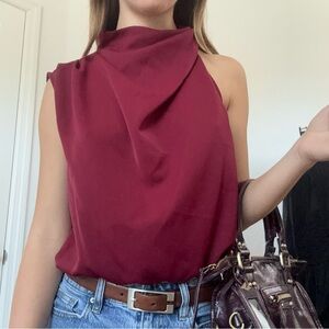 Elegant Burgundy Women's Top
